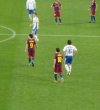 zleva : č.21 Jarošík, č.9 Bojan , č.10 Messi 
